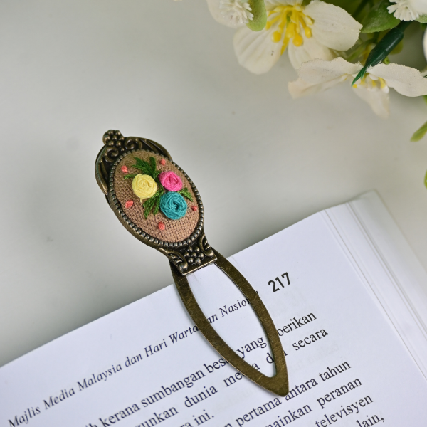 Picture of Embroidery Bookmark Soft Brown