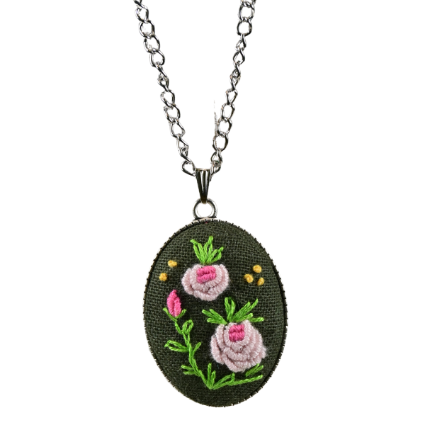 Picture of Embroidery Necklaces Soft Black