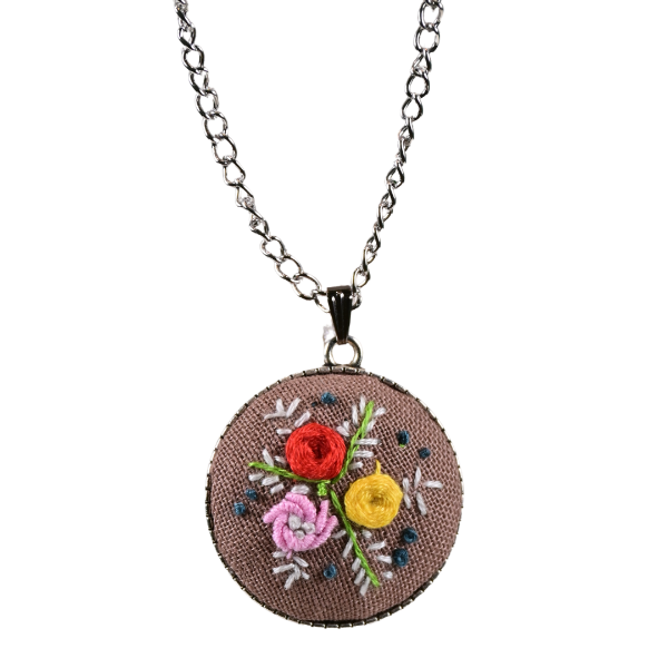 Picture of Embroidery Necklaces Soft Purple